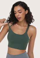 LEAPX Wireless Low-Impact Crisscross Padded Sports Bra - HSIA