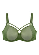 Billie Cross Front Strap Smooth Sheer Mesh Underwire Bra - HSIA