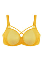 Billie Cross Front Strap Smooth Sheer Mesh Underwire Bra - HSIA