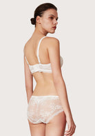 HSIA Floral Lace Unlined Bridal White Balconette Bra Set - HSIA