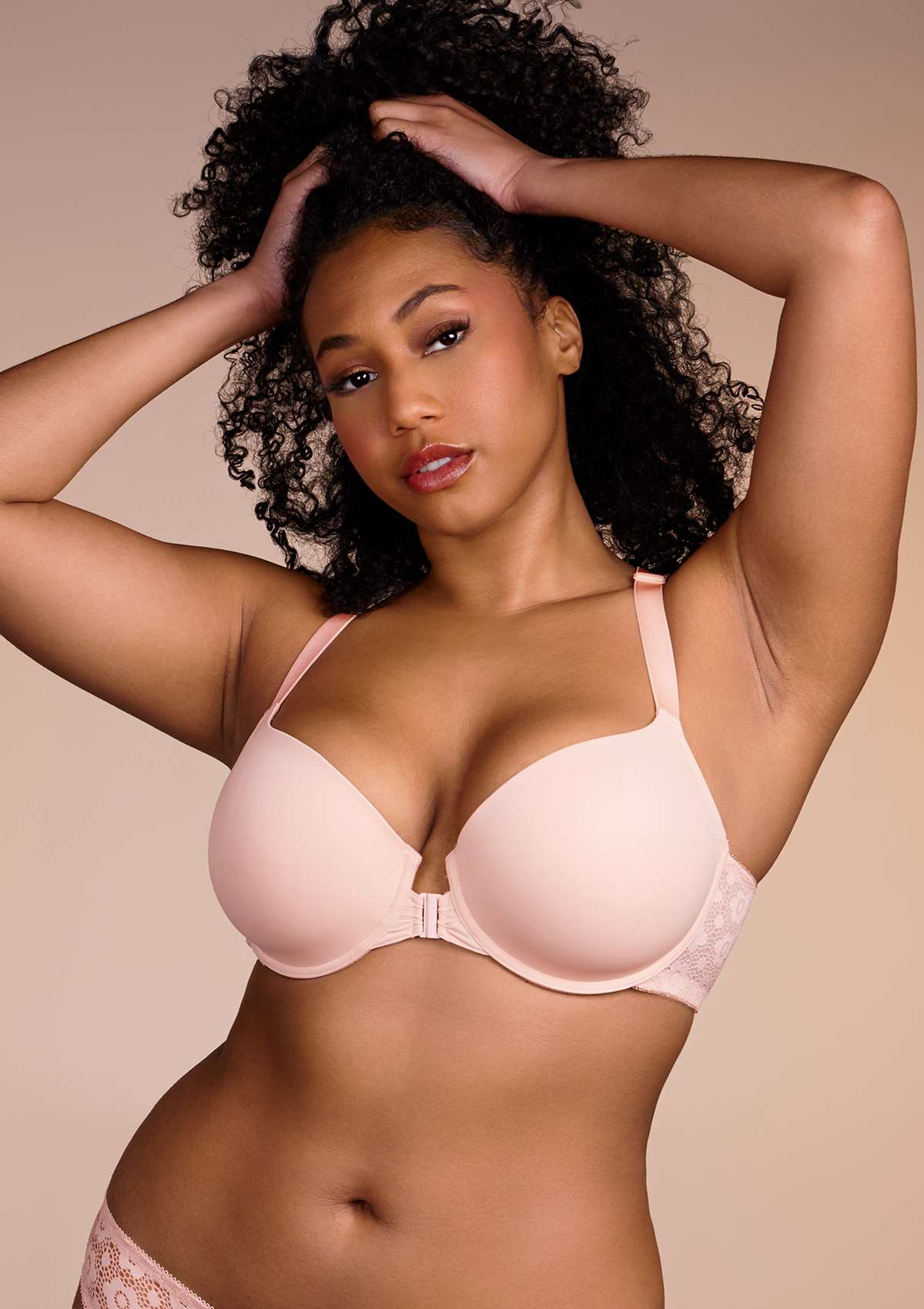 Serena Front-Close Lace-Back Underwire Bra - HSIA