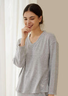 HSIA Knit Long Sleeve Pajama Set - HSIA