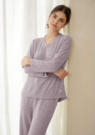 HSIA Knit Long Sleeve Pajama Set - HSIA