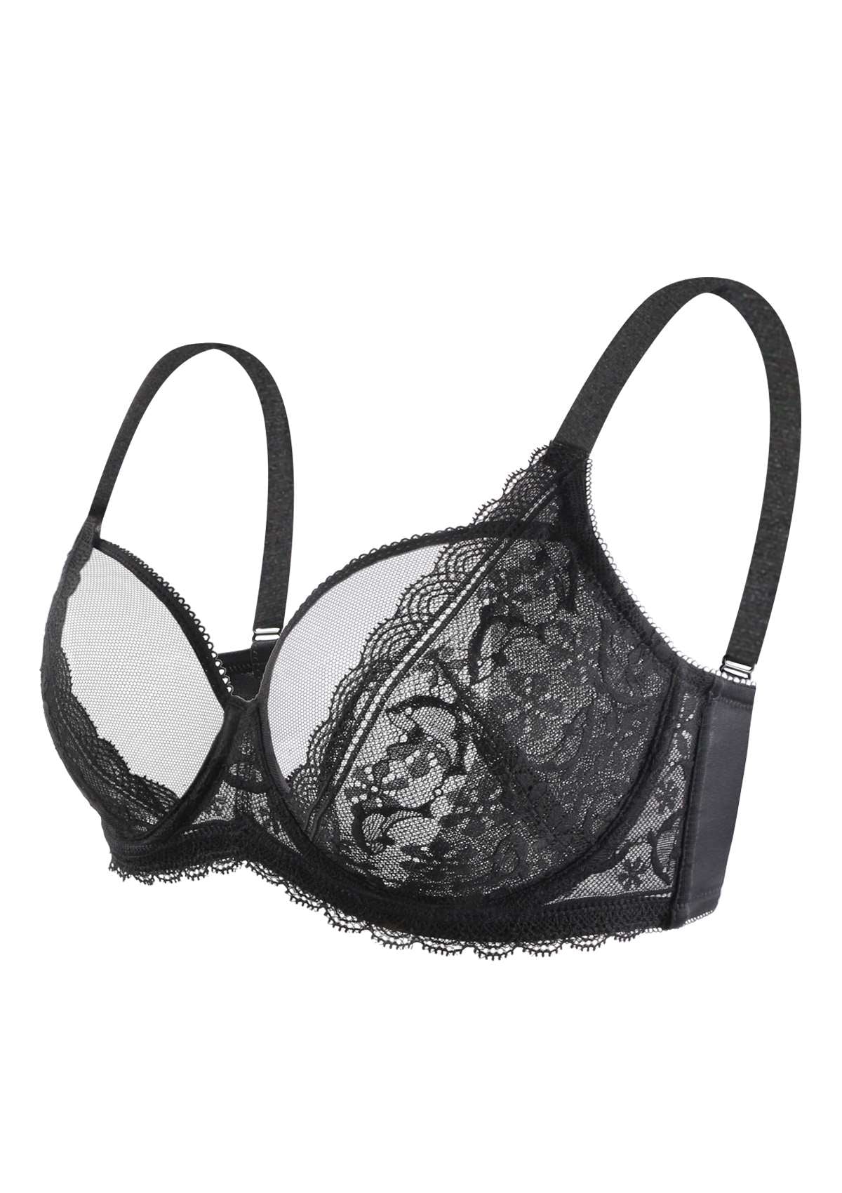 HSIA Lace Dolphin Black Underwire Bra - HSIA