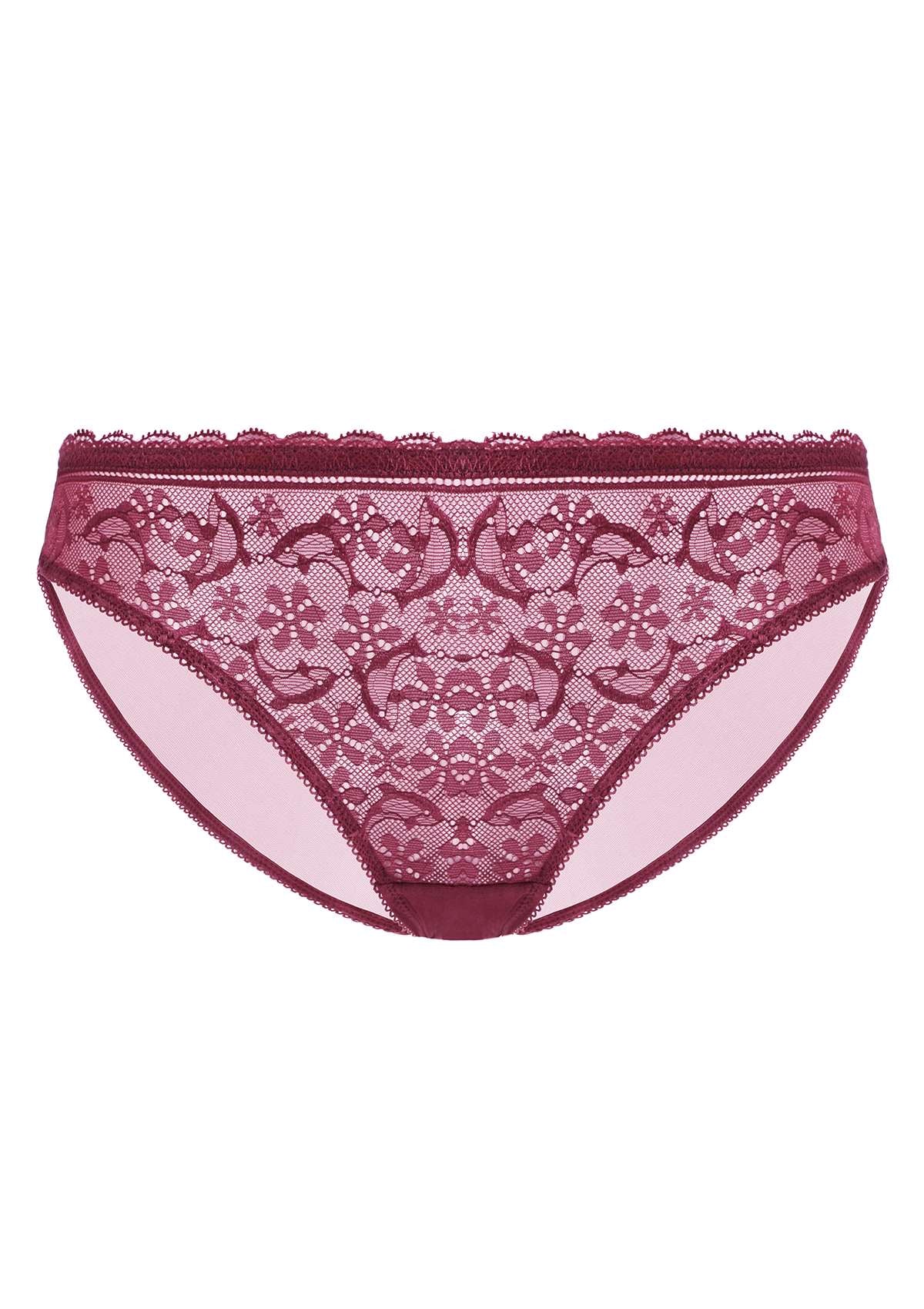 Anemone Lace Dolphin Mid-low Rise Bikini Underwear - HSIA