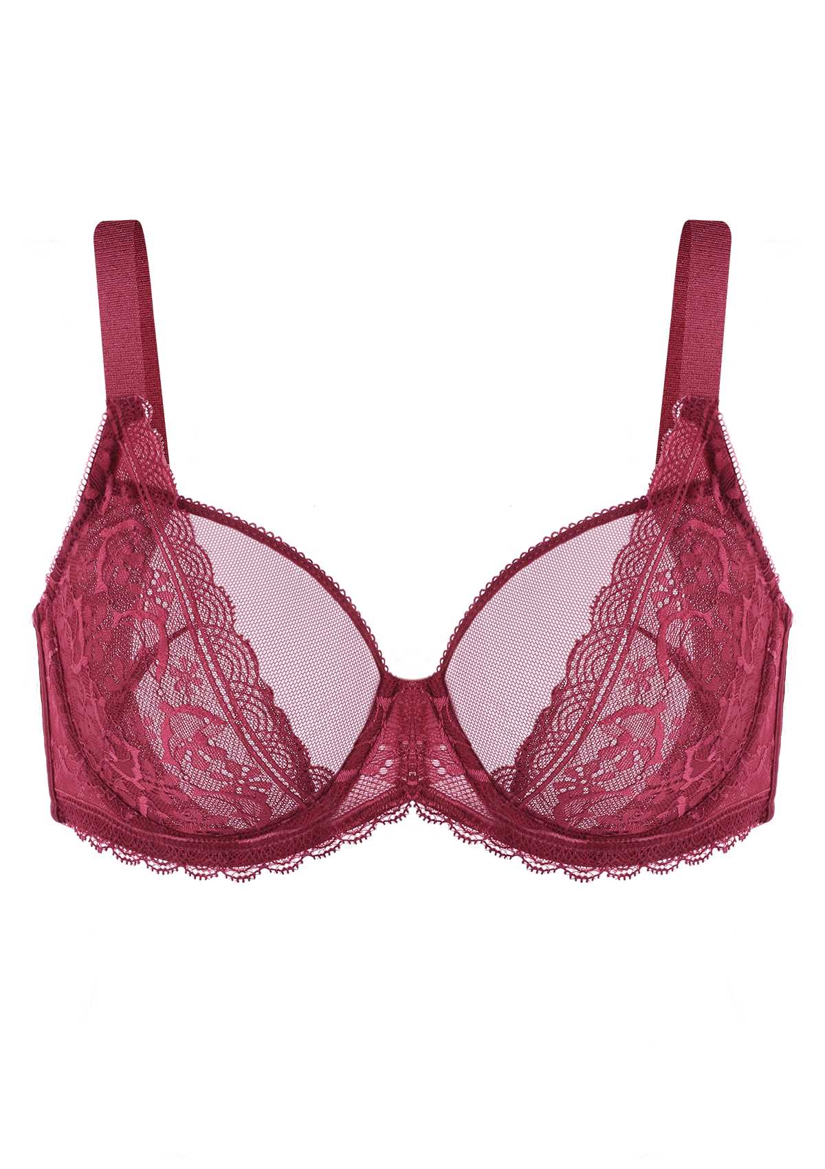 Anemone Unlined Dolphin Lace Underwire Bra - HSIA