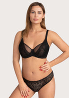 Anemone Unlined Dolphin Lace Underwire Bra - HSIA