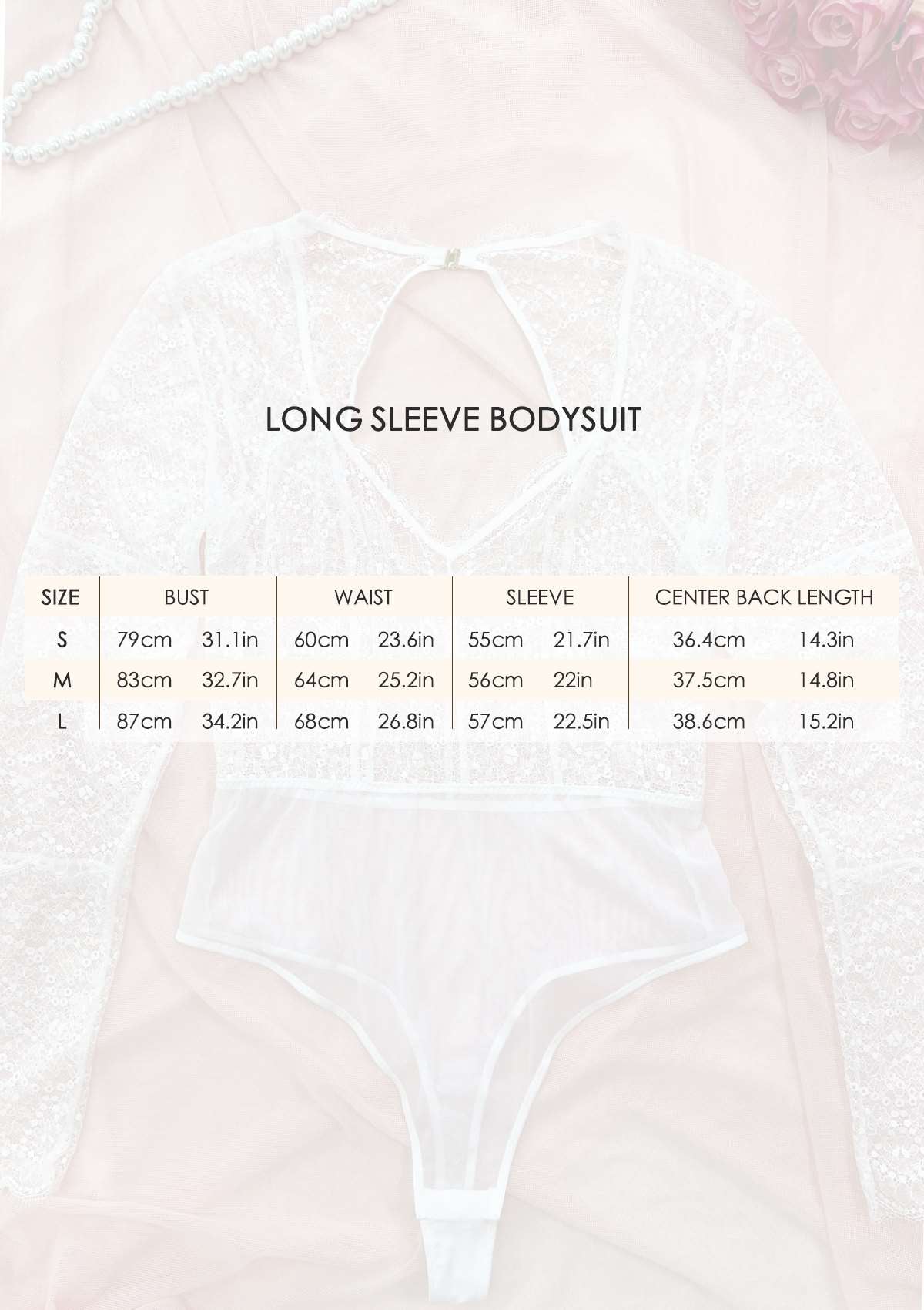 HSIA Lace Long Sleeve Teddy - HSIA