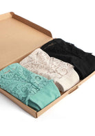 HSIA Leaf Flower Lace Bikini Panties 3 Pack - HSIA