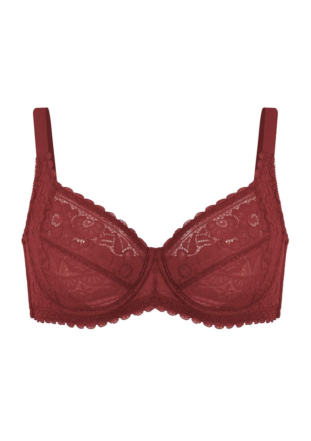 HSIA Leaf Flower Lace Unlined Bra - HSIA