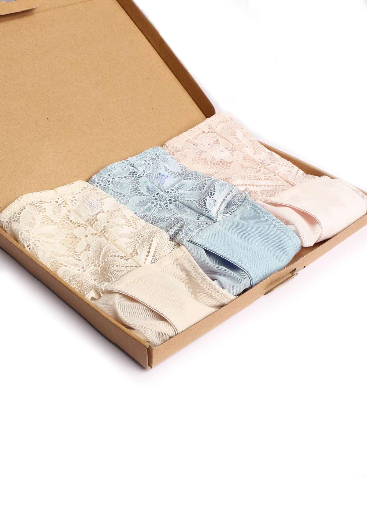 Silene Sheer Lace Hipster Underwear 3 Pack - HSIA