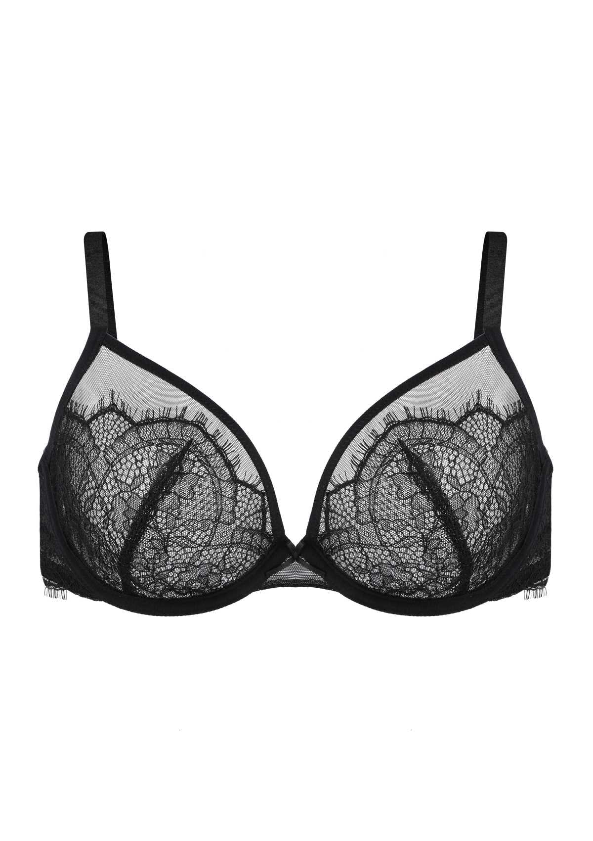 HSIA Mesh Eyelash Trim Unlined Bra - HSIA