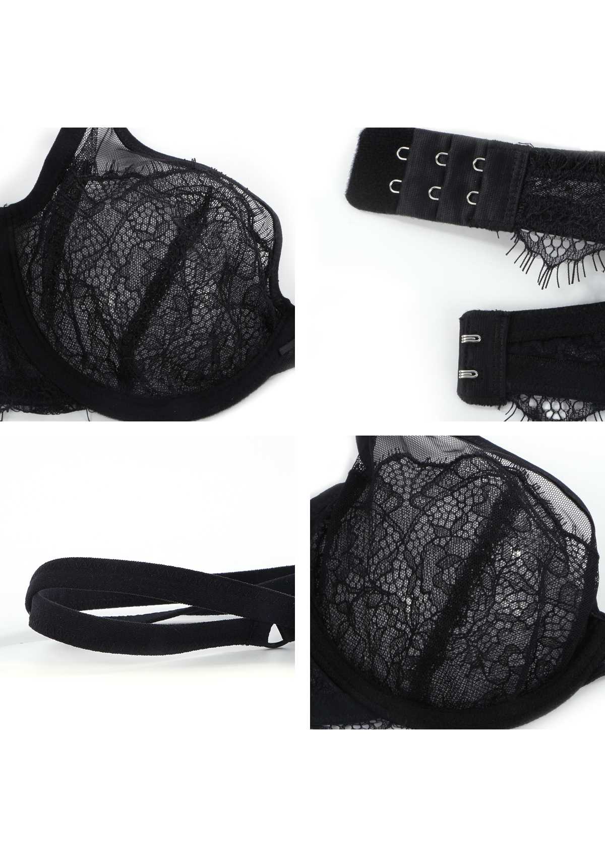 HSIA Mesh Eyelash Trim Unlined Bra - HSIA