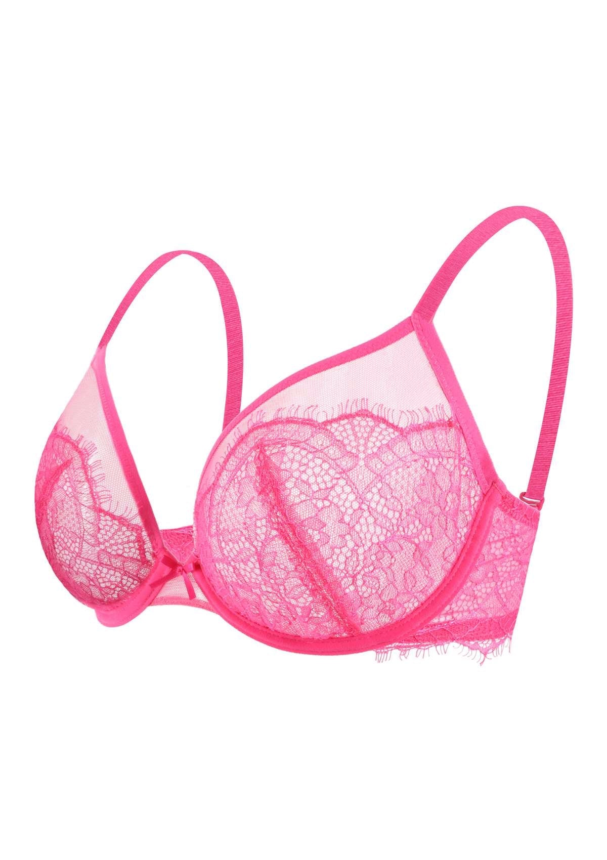 HSIA Mesh Eyelash Trim Unlined Bra - HSIA