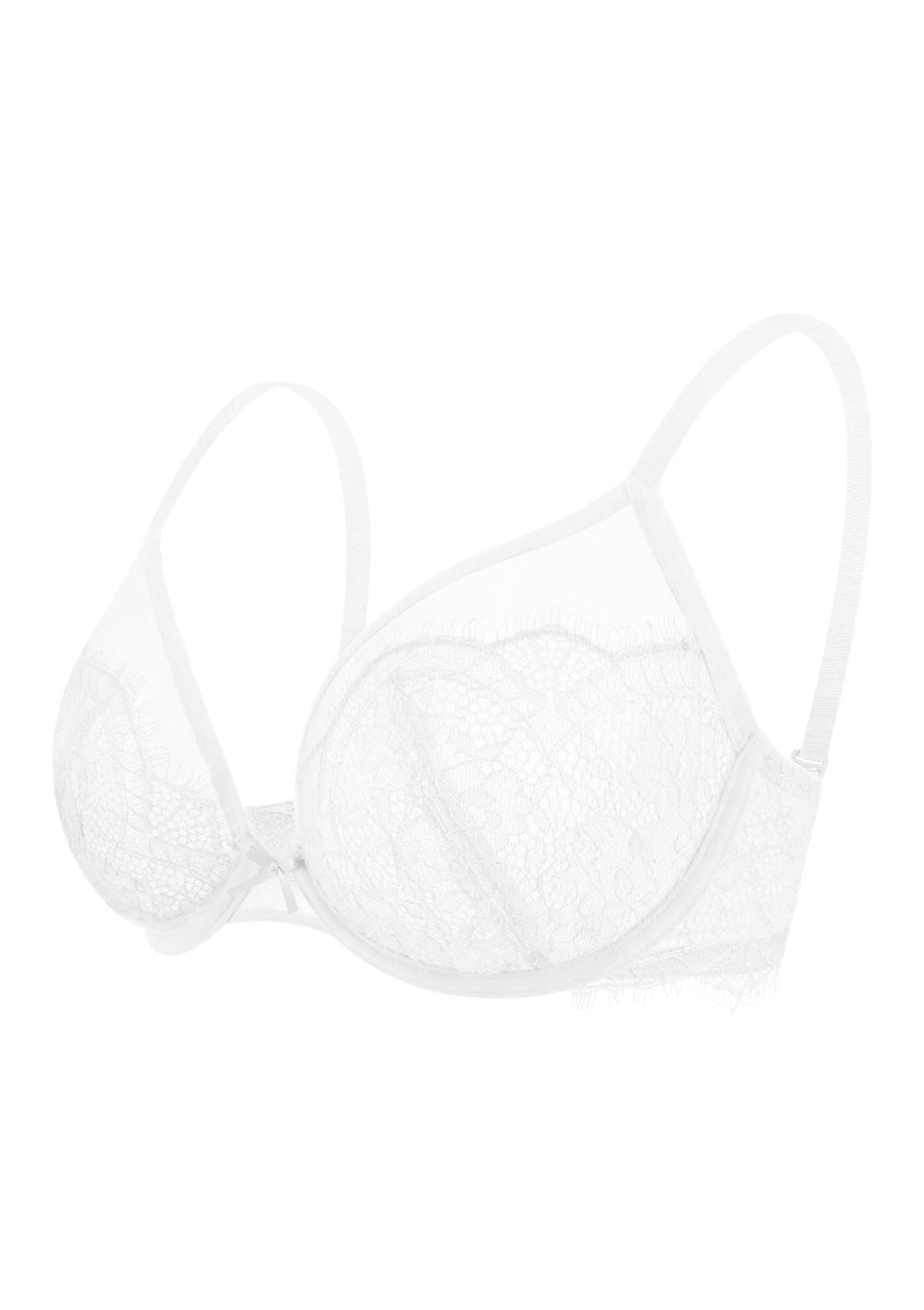 HSIA Mesh Eyelash Trim Unlined Bra - HSIA