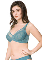 HSIA Polka Dot Sexy Brittany Blue Lace Bra - HSIA
