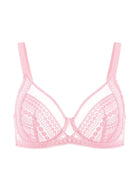 Heroine Polka Dot Sexy Lace Unlined Bra - HSIA