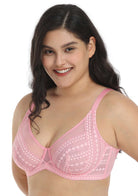 Heroine Polka Dot Sexy Lace Unlined Bra - HSIA