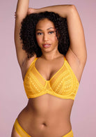 Heroine Polka Dot Sexy Lace Unlined Bra - HSIA