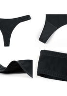 HSIA Ribbed Knit Cotton Thong Underwear 3 Pack - HSIA