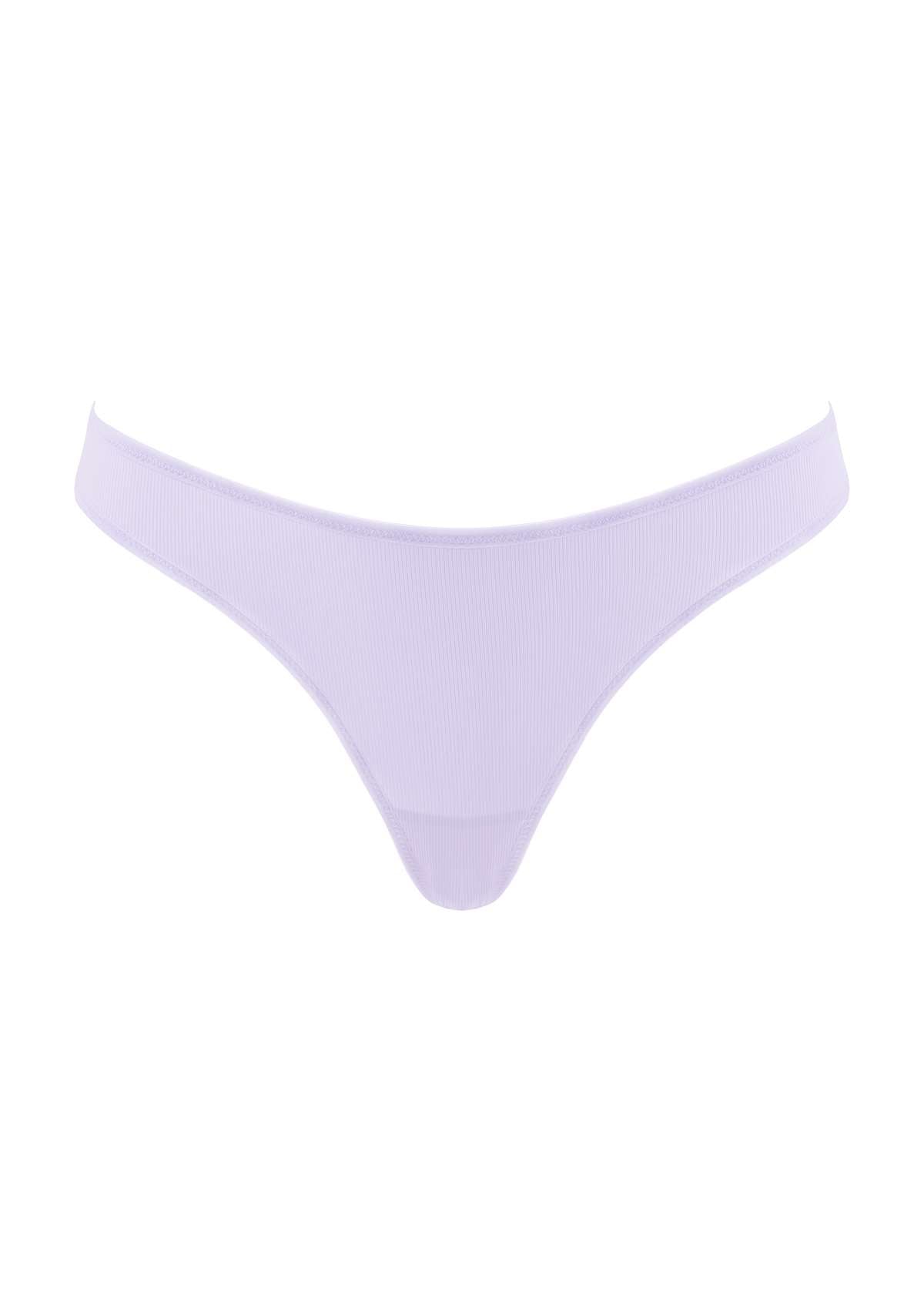 HSIA Ribbed Knit Cotton Thong Underwear 3 Pack - HSIA