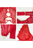 Lovelush Unlined Underwire Lace Low Back Teddy - HSIA