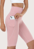 LEAPX Fluent High-Waist Sports Bike Shorts - HSIA