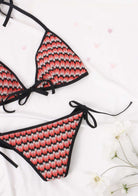 Two Piece Halter Tie Side Bikini Bathing Suit - HSIA